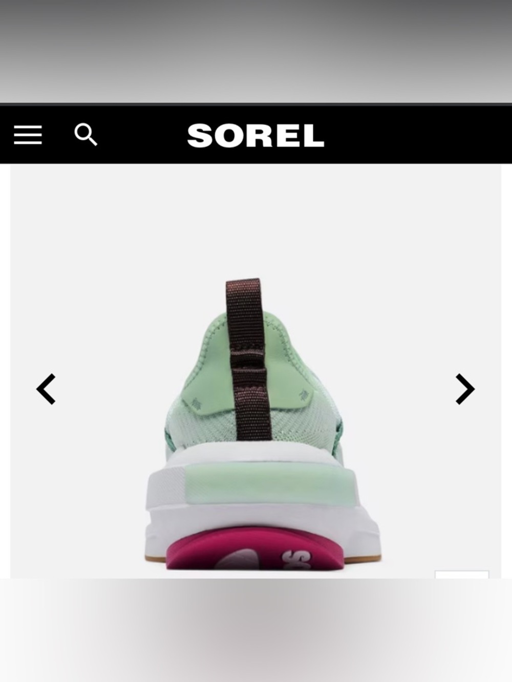 Sorel Mint Knit Lace-Up Women’s Sneakers with Gum and Pink Accents - Picture 4 of 14